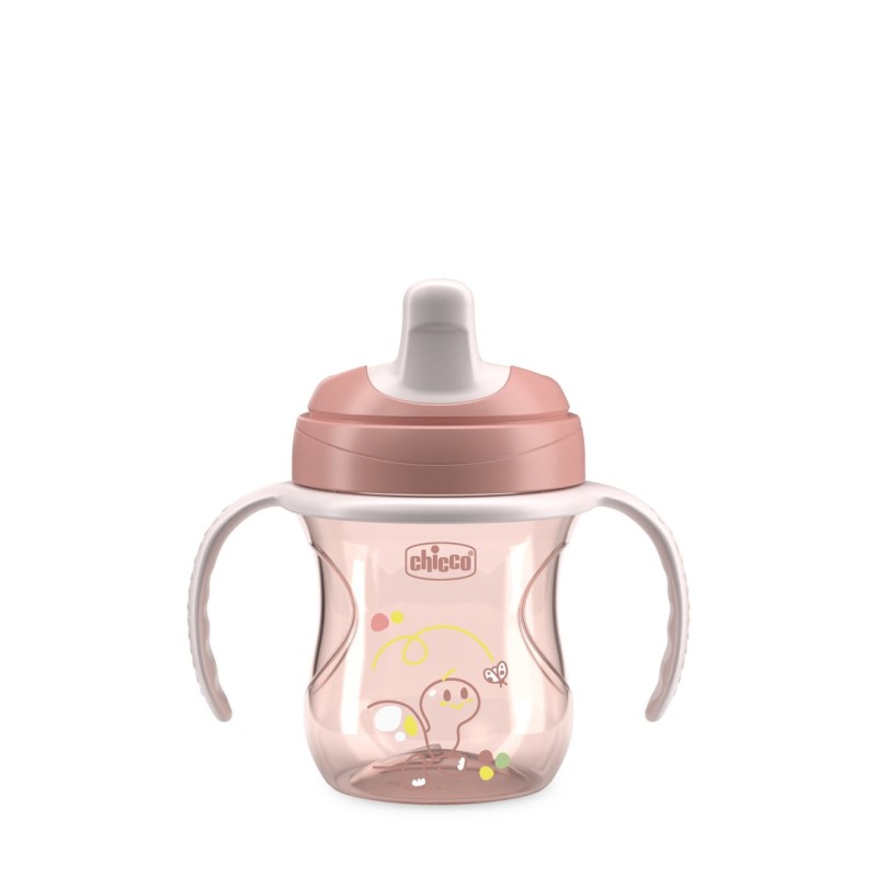 VASO DE APRENDIZAJE 6M+ROSA 200ML