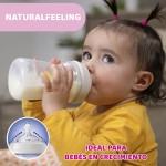 Biberon Natural Feeling 6m+ 330 ml. (11 onz) con diseño 