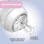 Biberon Natural Feeling 6m+ 330 ml. (11 onz) con diseño 