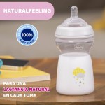 Biberon Natural Feeling 6m+ 330 ml. (11 onz) con diseño 