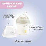 Biberon Natural Feeling 0m+ 150 ml (5 onz) con diseño
